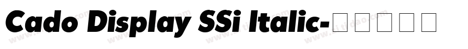 Cado Display SSi Italic字体转换
